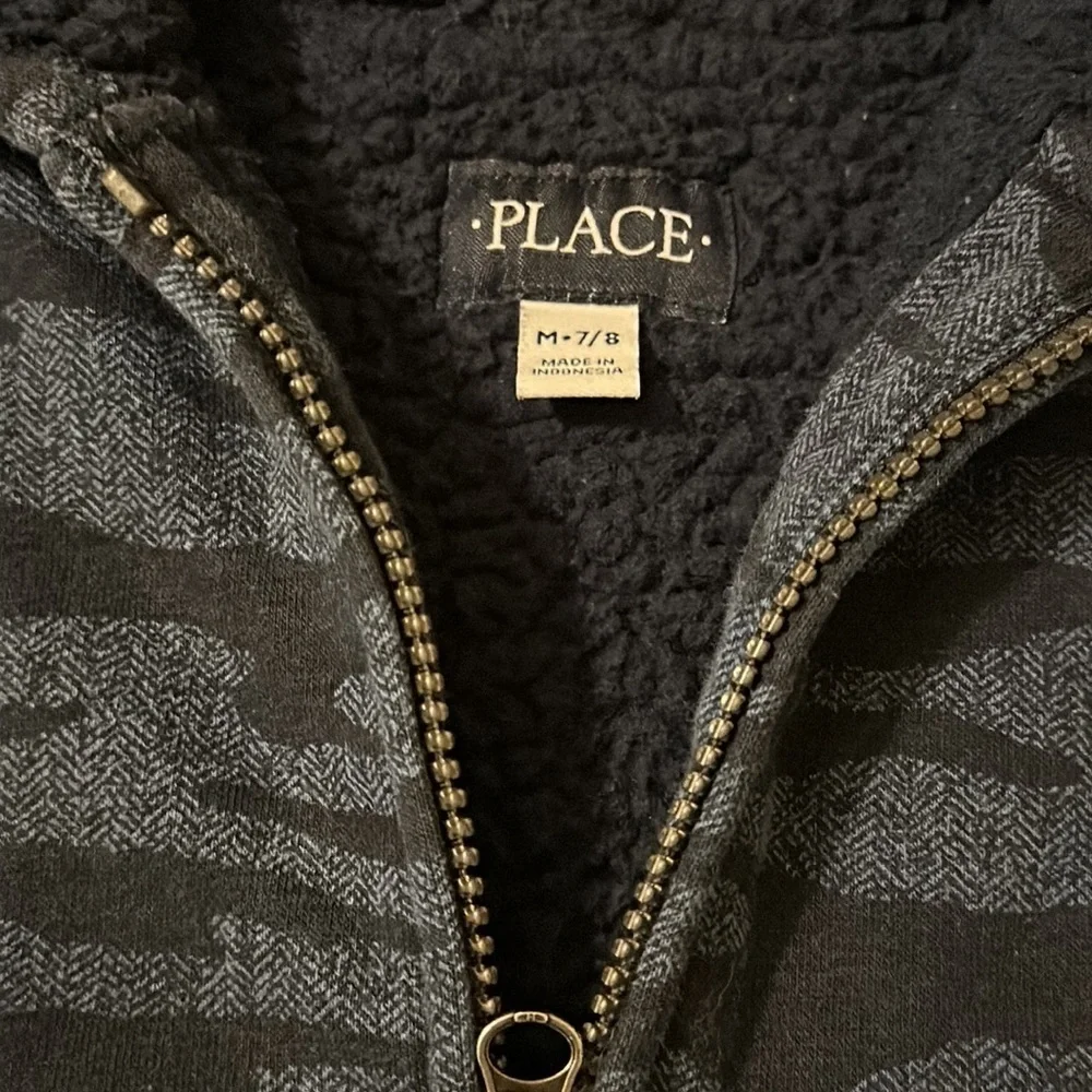 The Children’s Place Sherpa Lined Hoodie, Blue, 7/8